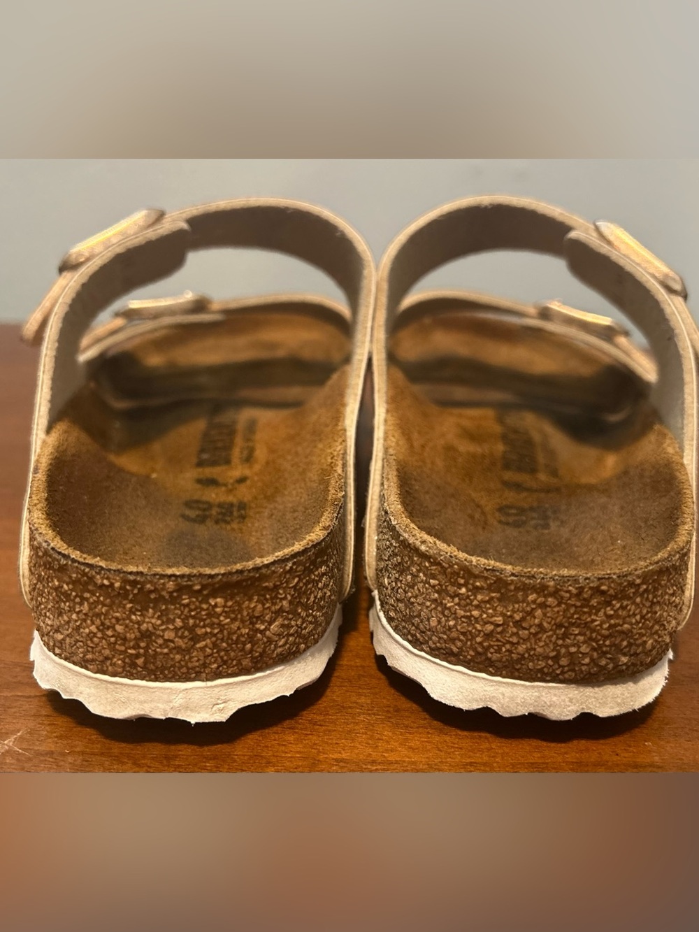 Birkenstock Gator Gleam copper metallic Croc-Embossed Double Buckle Sandals 40-9 - Picture 8 of 12